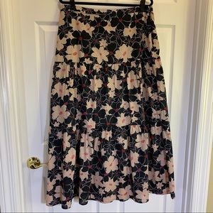Who What Wear NWOT Black with Pink Flowers 16
